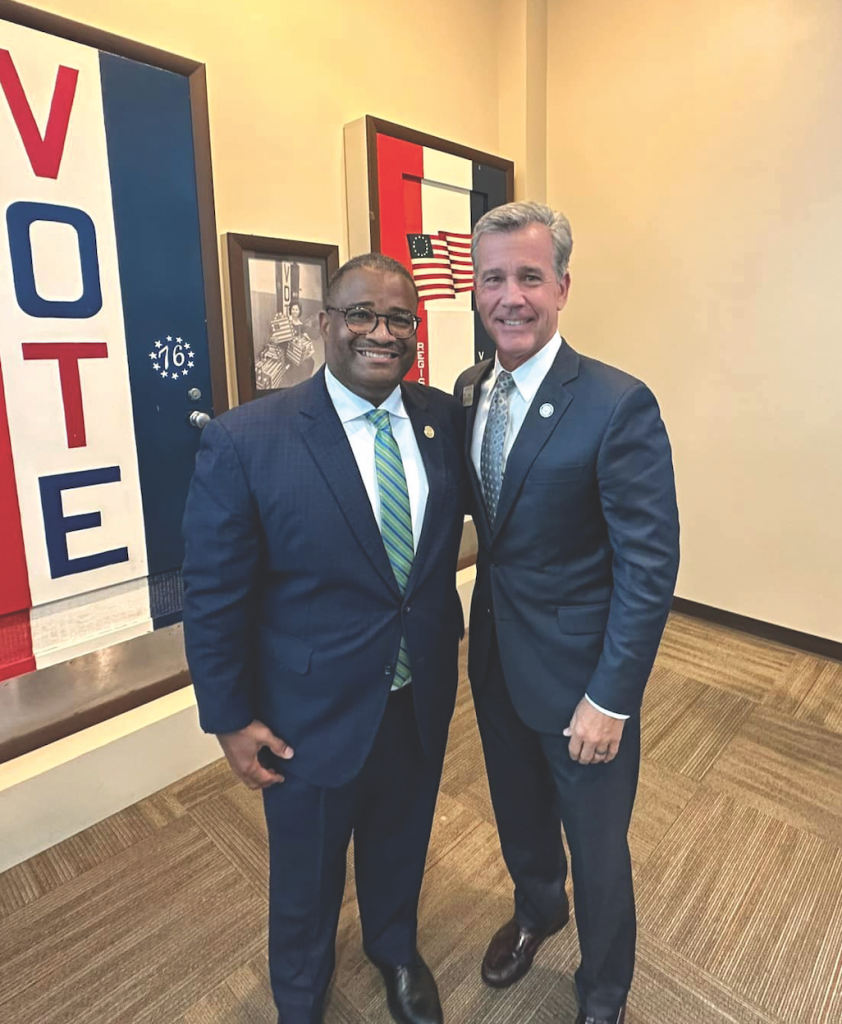 Augusta Mayor Garnett Johnson with State Representative Mark Newton. Photo by Yolanda Rouse Photography.